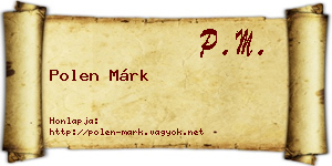 Polen Márk névjegykártya